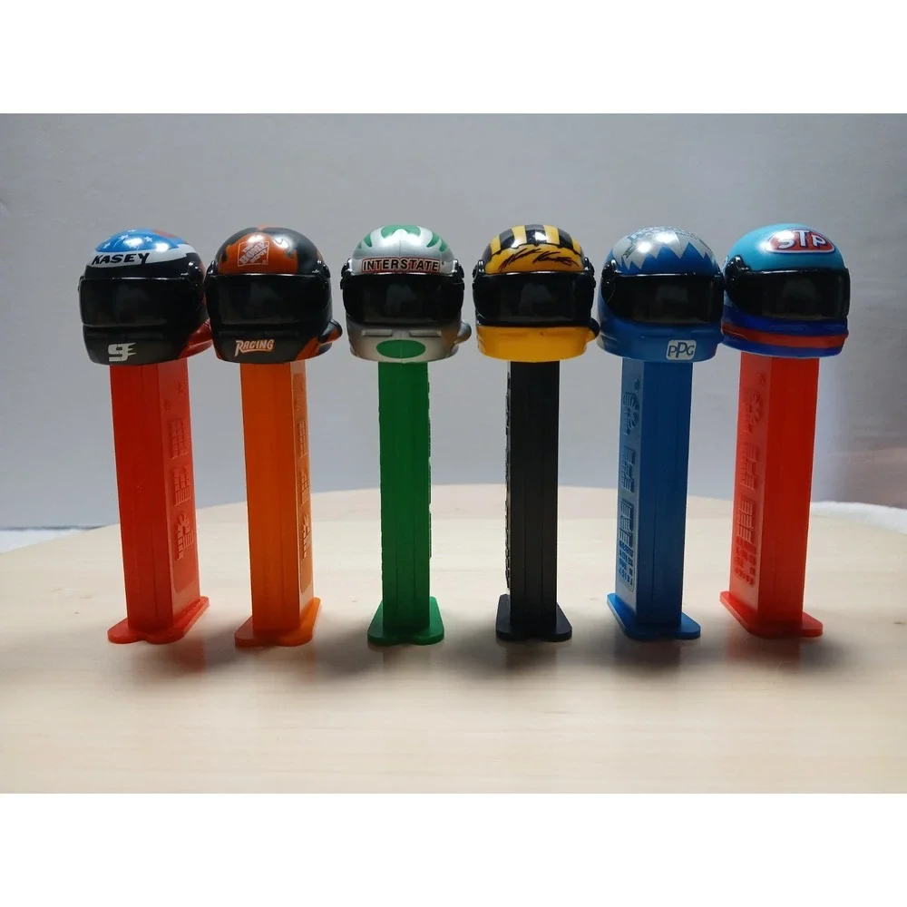 NasCar Racing Helmets-Pez Dispensers. Great Condition. Entire‎ Set. RARE.
